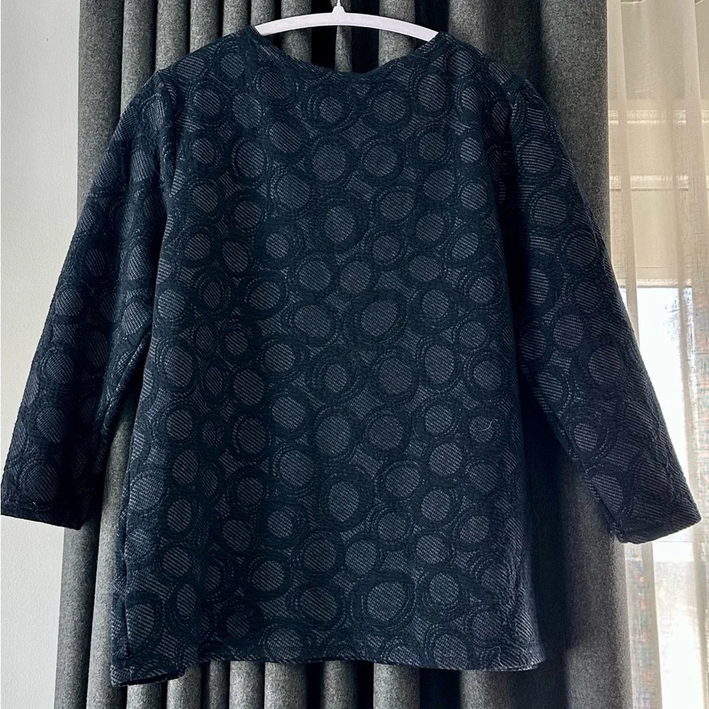 Cut Loose Blue Patterned Top 3/4 sleeves Small - Picture 2 of 6